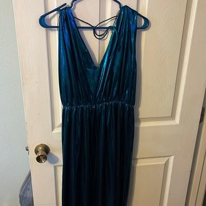 Blue metallic dresss